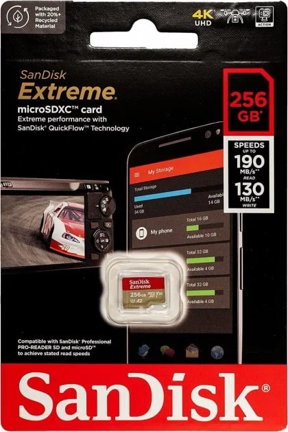 Карта памяти SanDisk MicroSD 256GB 190mb/s
